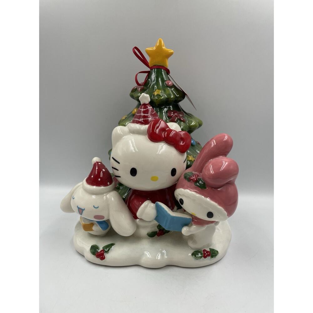 NWT Hello Kitty My Melody Cinnamoroll Christmas Figurine Blue Sky Clayworks